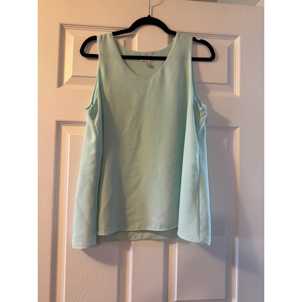 Cato Est. 1946 Mint Green V-Neck Sleeveless Blouse Top Size M